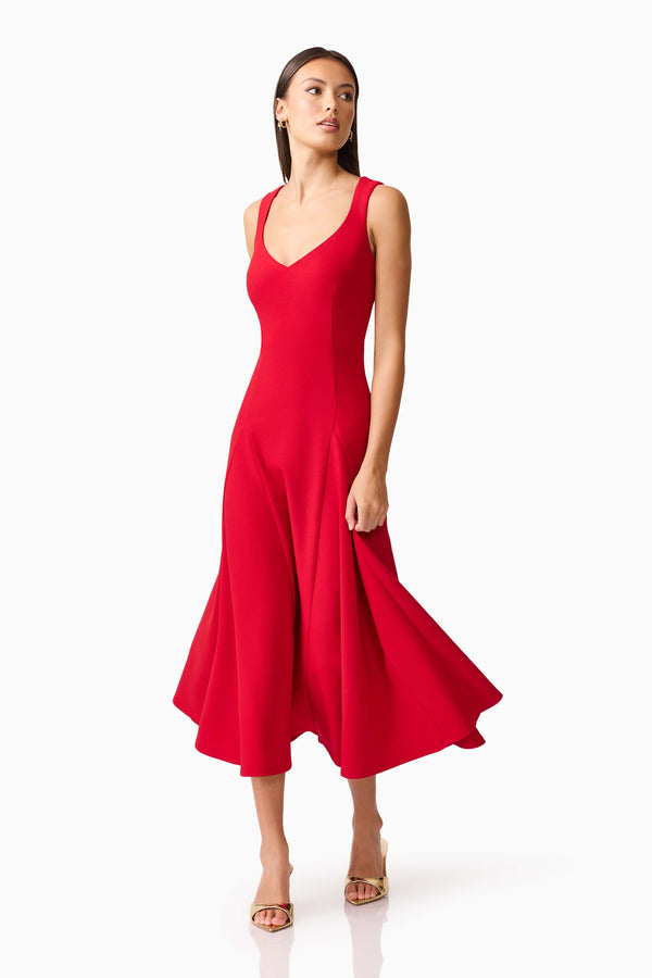LILA A LINE MIDI DRESS