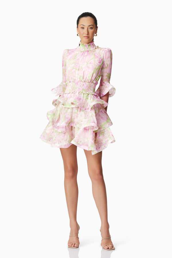 MORGAN TIERED MINI DRESS