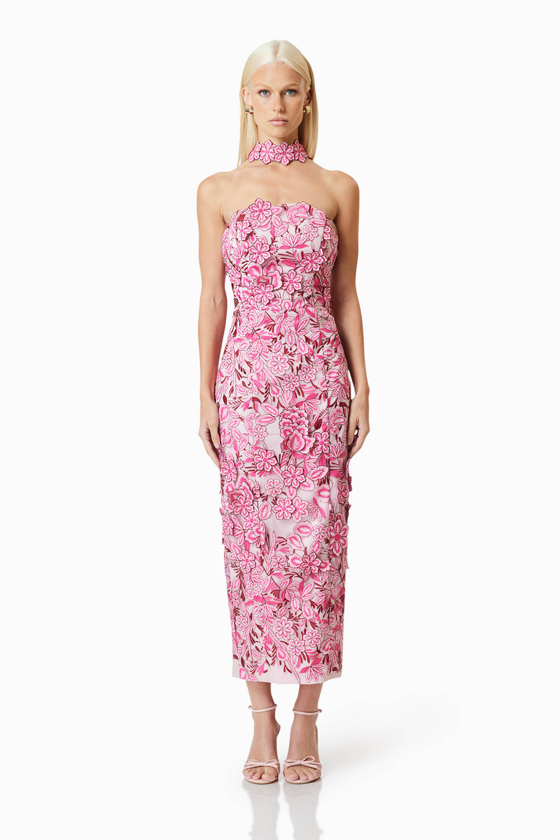 ROSEATE MIDI DRESS