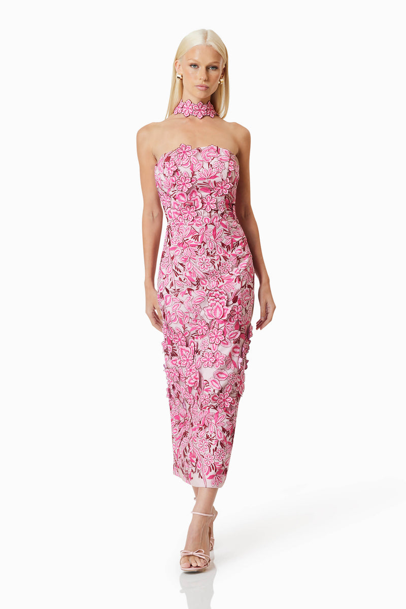 ROSEATE MIDI DRESS